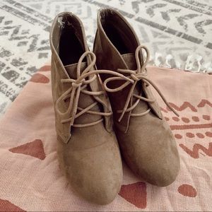 Leather Lace-Up Ankle Booties